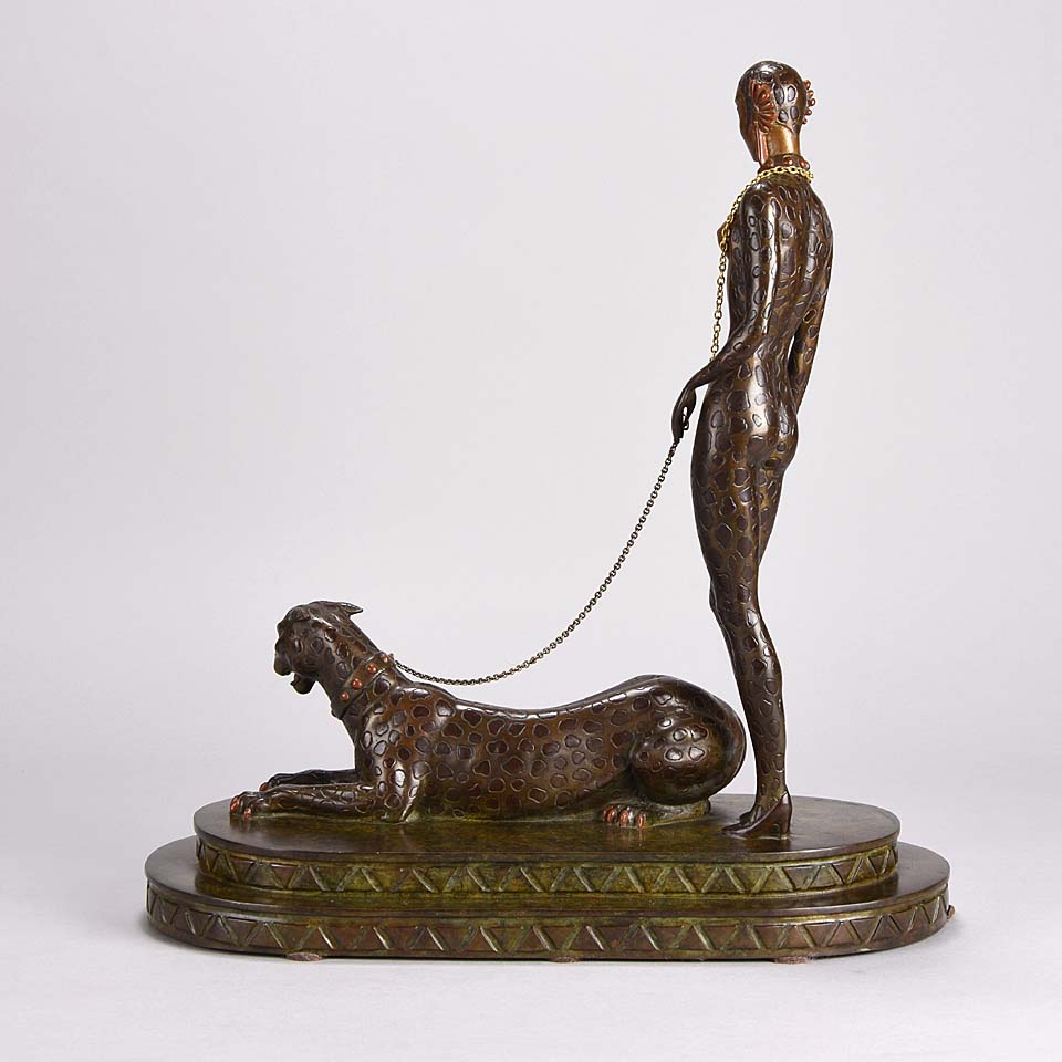 Erte Panther Limited Edition Art Deco Bronze