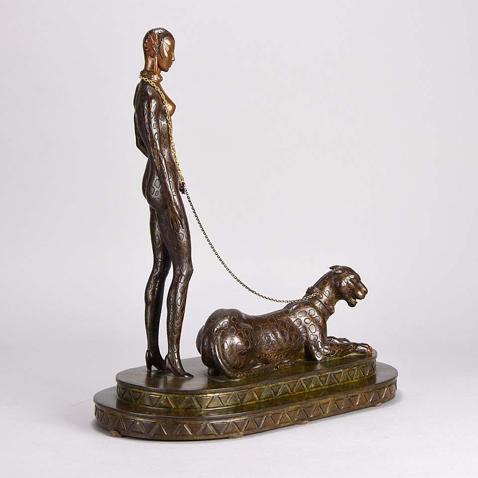 Erte Panther Limited Edition Art Deco Bronze