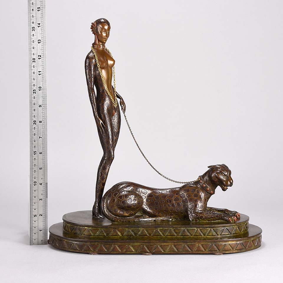 Erte Panther Limited Edition Art Deco Bronze