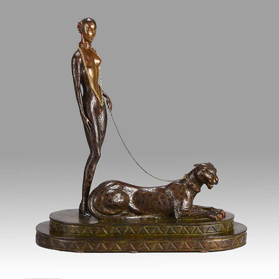 Erte Panther Limited Edition Art Deco Bronze