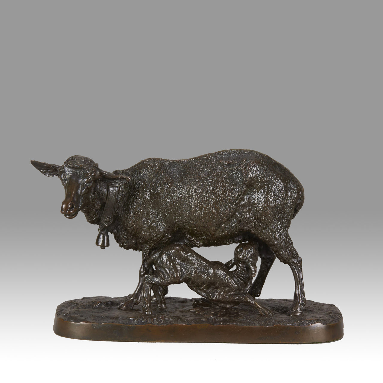 Mene bronze ewe and lamb - Animaliers -  Antique animal sculptures for sale - Hickmet Fine Arts