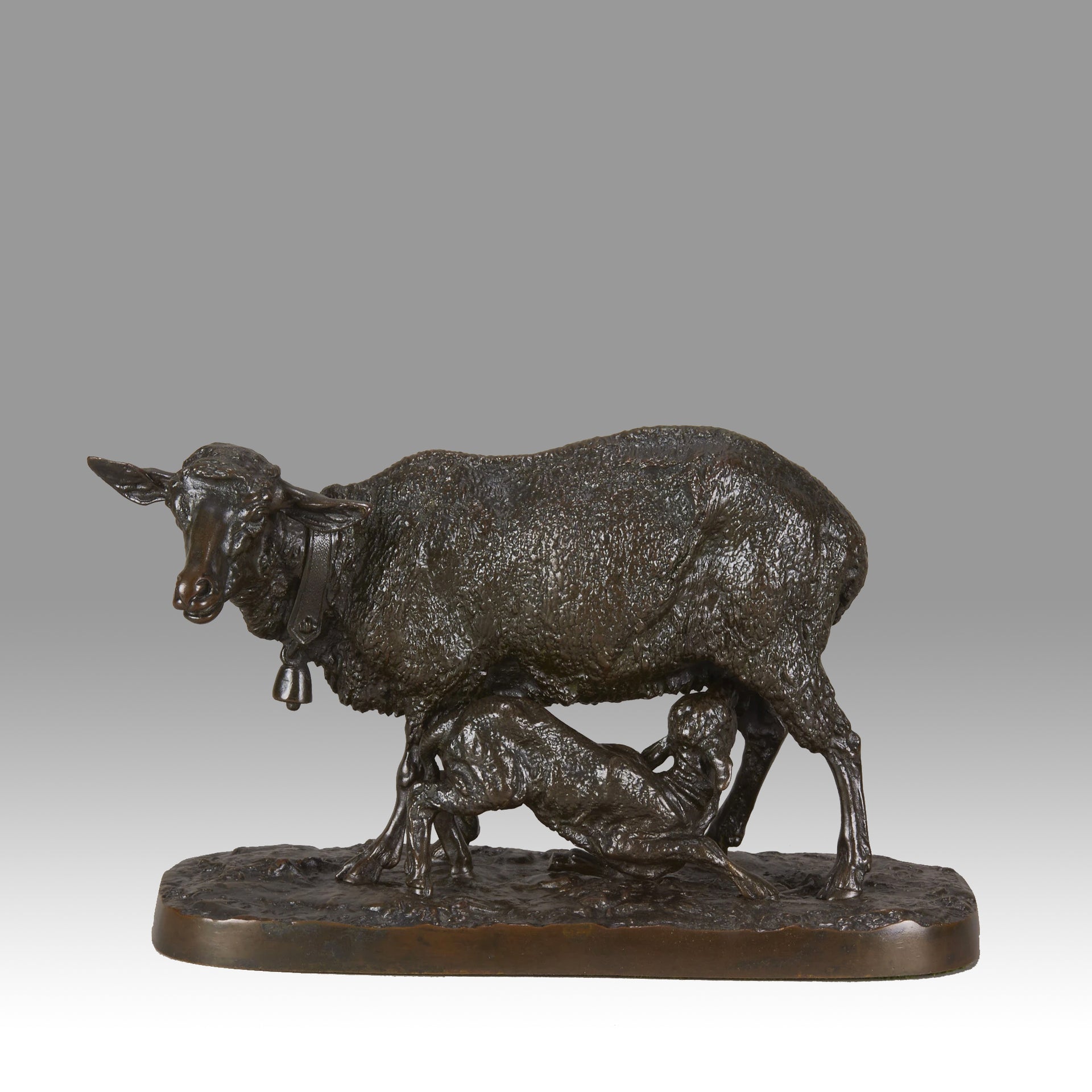 Mene bronze ewe and lamb - Animaliers -  Antique animal sculptures for sale - Hickmet Fine Arts