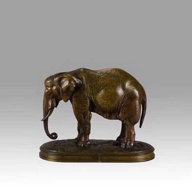 French bronze elephant