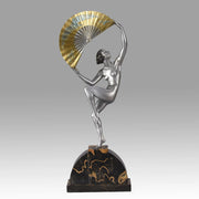 Marcel Bouraine - Art Deco Bronze Dancer - Fan Dancer - Hickmet Fine Arts