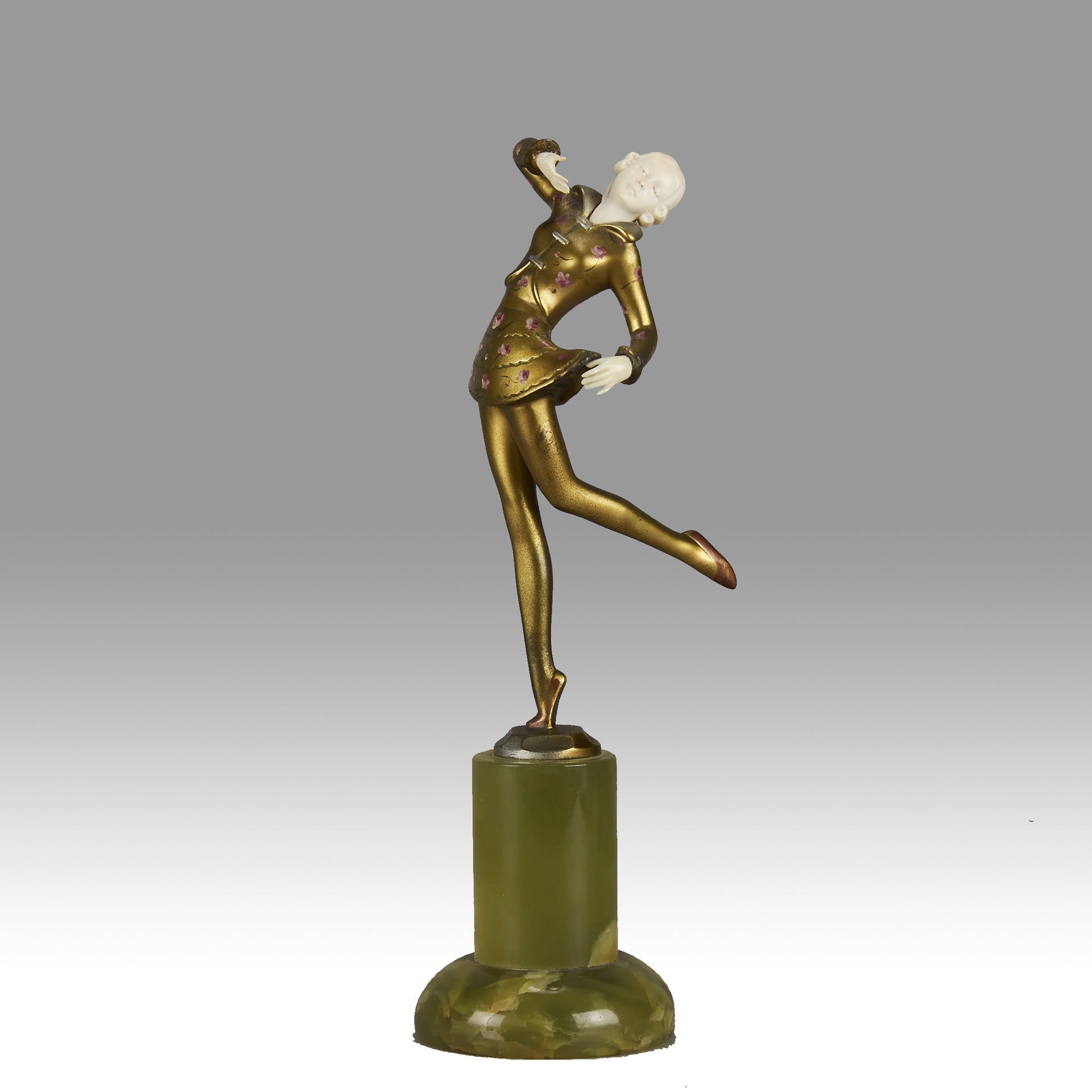 Bronze and ivory Lorenzl Dancer - Josef Lorenzl - Antique Bronze - Hickmet Fine Arts