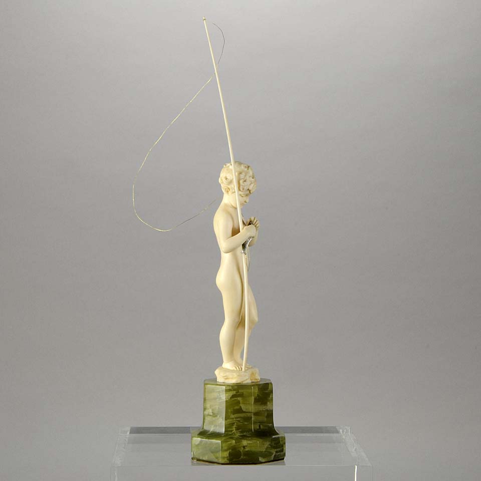 Preiss Fisher Boy Art Deco Sculpture