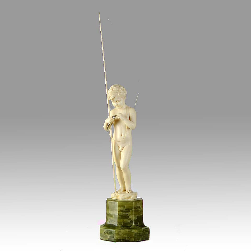 Preiss Fisher Boy Art Deco Sculpture