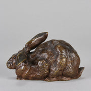 Pautrot Rabbit - Lapin Assis - Animaliers by Ferdinand Pautrot - Antique Bronze - Hickmet Fine Arts