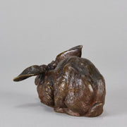 Pautrot Rabbit - Lapin Assis - Animaliers by Ferdinand Pautrot - Antique Bronze - Hickmet Fine Arts