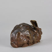 Pautrot Rabbit - Lapin Assis - Animaliers by Ferdinand Pautrot - Antique Bronze - Hickmet Fine Arts