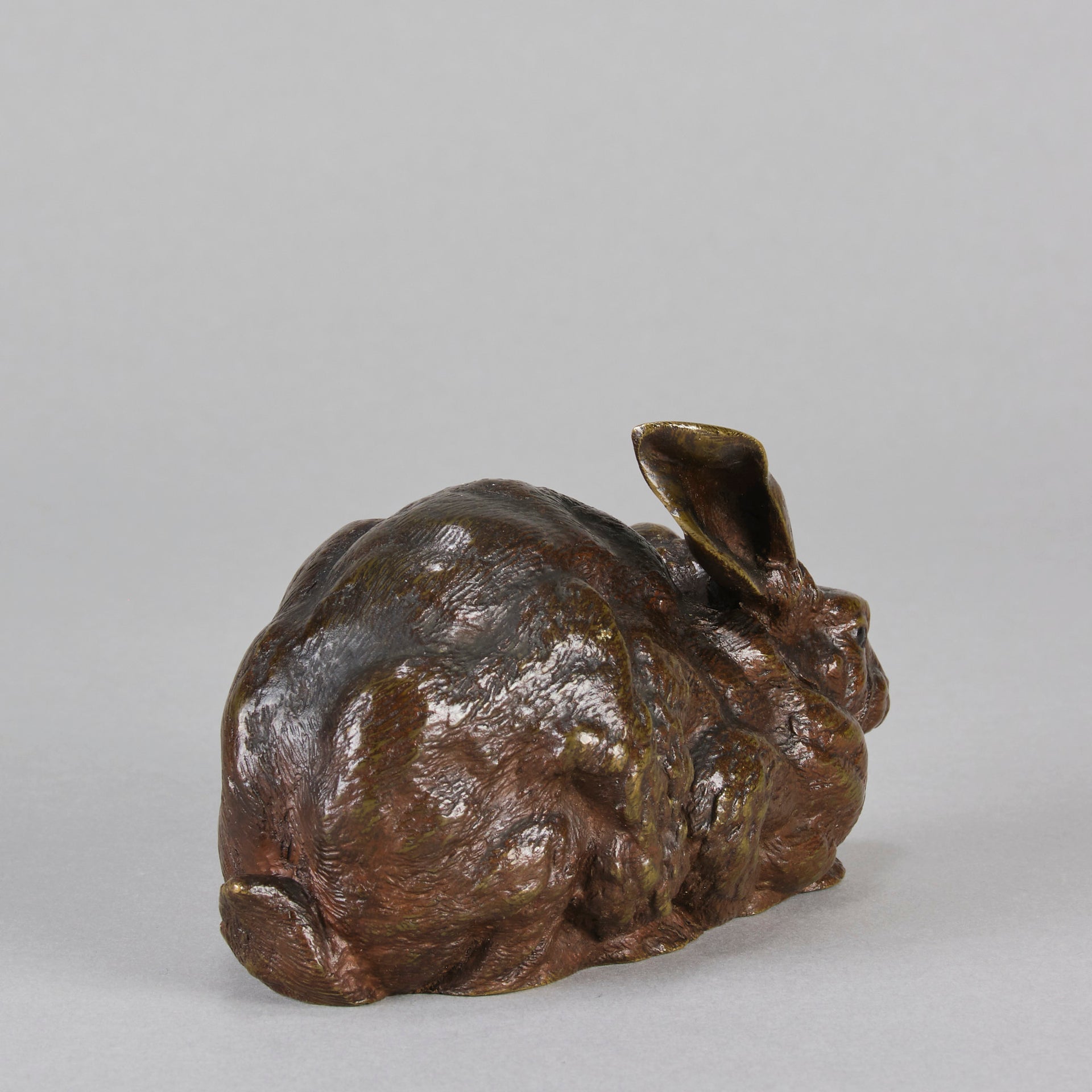 Pautrot Rabbit - Lapin Assis - Animaliers by Ferdinand Pautrot - Antique Bronze - Hickmet Fine Arts