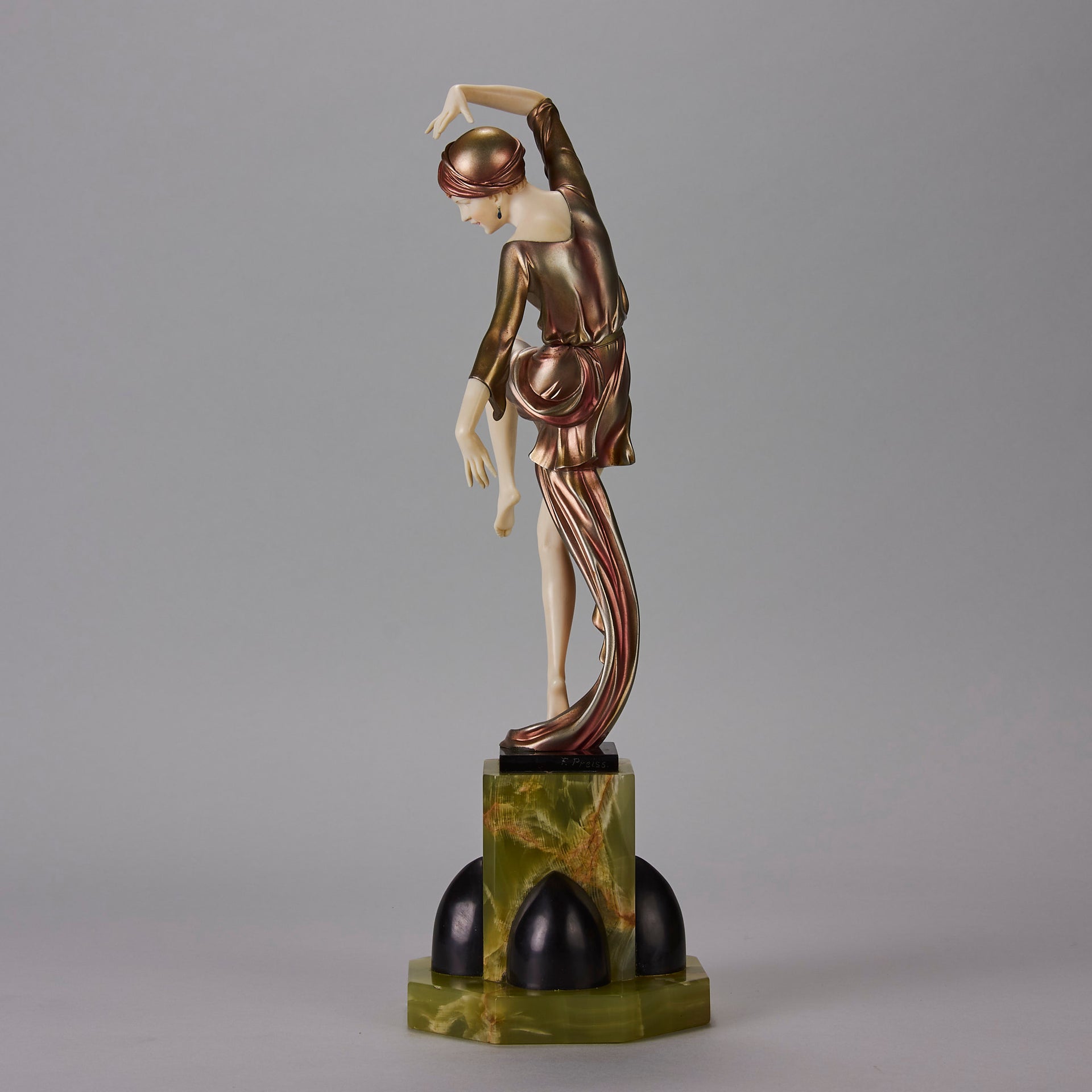 Ferdinand Preiss Art Deco Dancer - Art Deco sculptures for sale - Deco Bronze - Hickmet Fine Arts