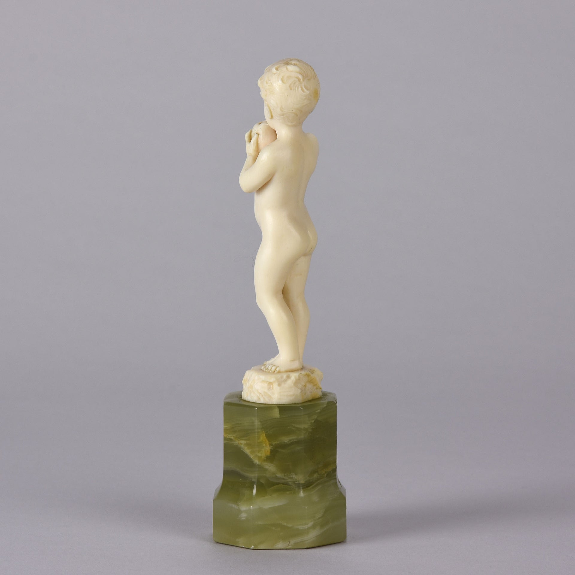 Preiss Boy with Apple - Art Deco Sculpture - Hickmet Fine Arts  Edit alt text