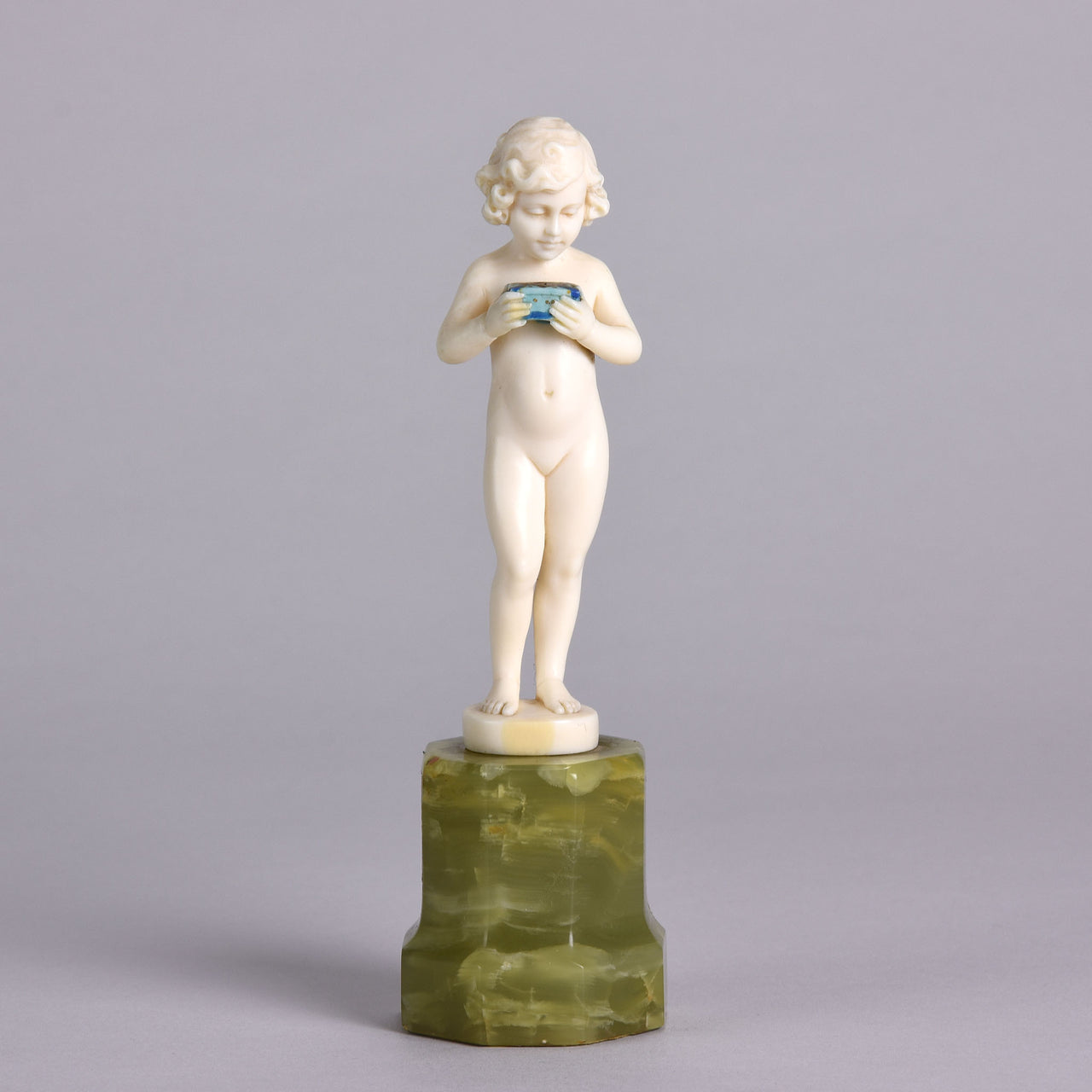 Preiss Girl with Box - Art Deco Sculpture by Ferdinand Preiss - Hickmet Fine Arts