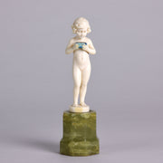 Preiss Girl with Box - Art Deco Sculpture by Ferdinand Preiss - Hickmet Fine Arts