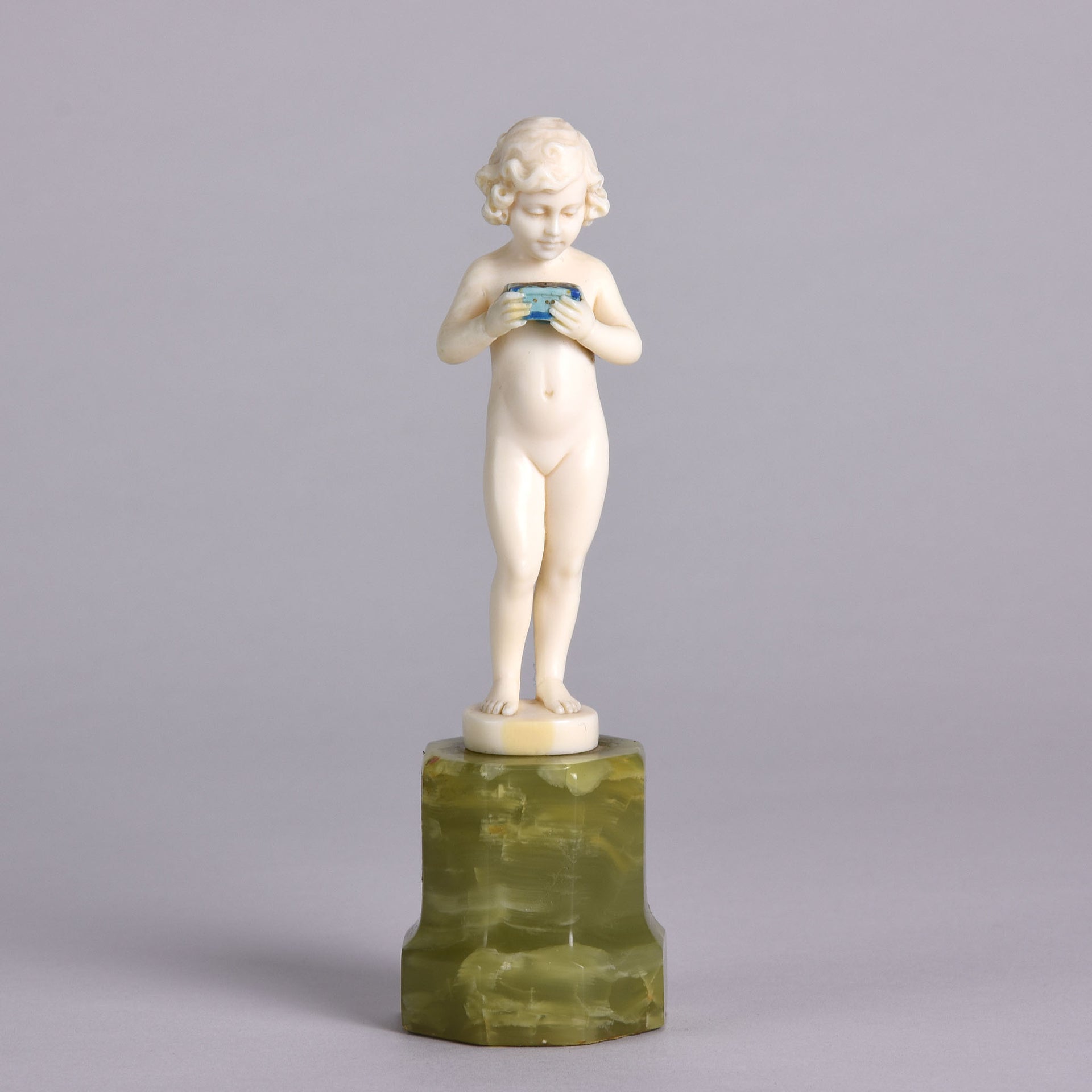 Preiss Girl with Box - Art Deco Sculpture by Ferdinand Preiss - Hickmet Fine Arts