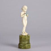Preiss Girl with Box - Art Deco Sculpture by Ferdinand Preiss - Hickmet Fine Arts
