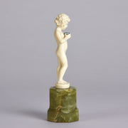 Preiss Girl with Box - Art Deco Sculpture by Ferdinand Preiss - Hickmet Fine Arts