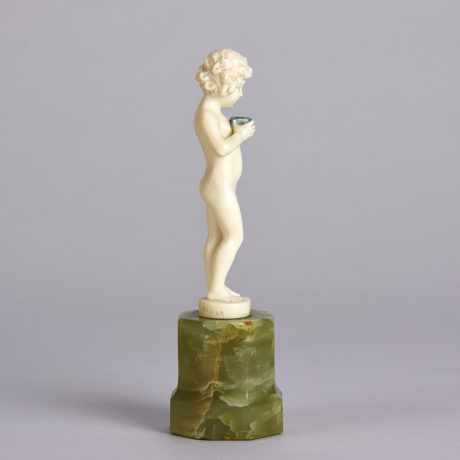 Preiss Girl with Box - Art Deco Sculpture by Ferdinand Preiss - Hickmet Fine Arts