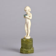 Preiss Girl with Box - Art Deco Sculpture by Ferdinand Preiss - Hickmet Fine Arts
