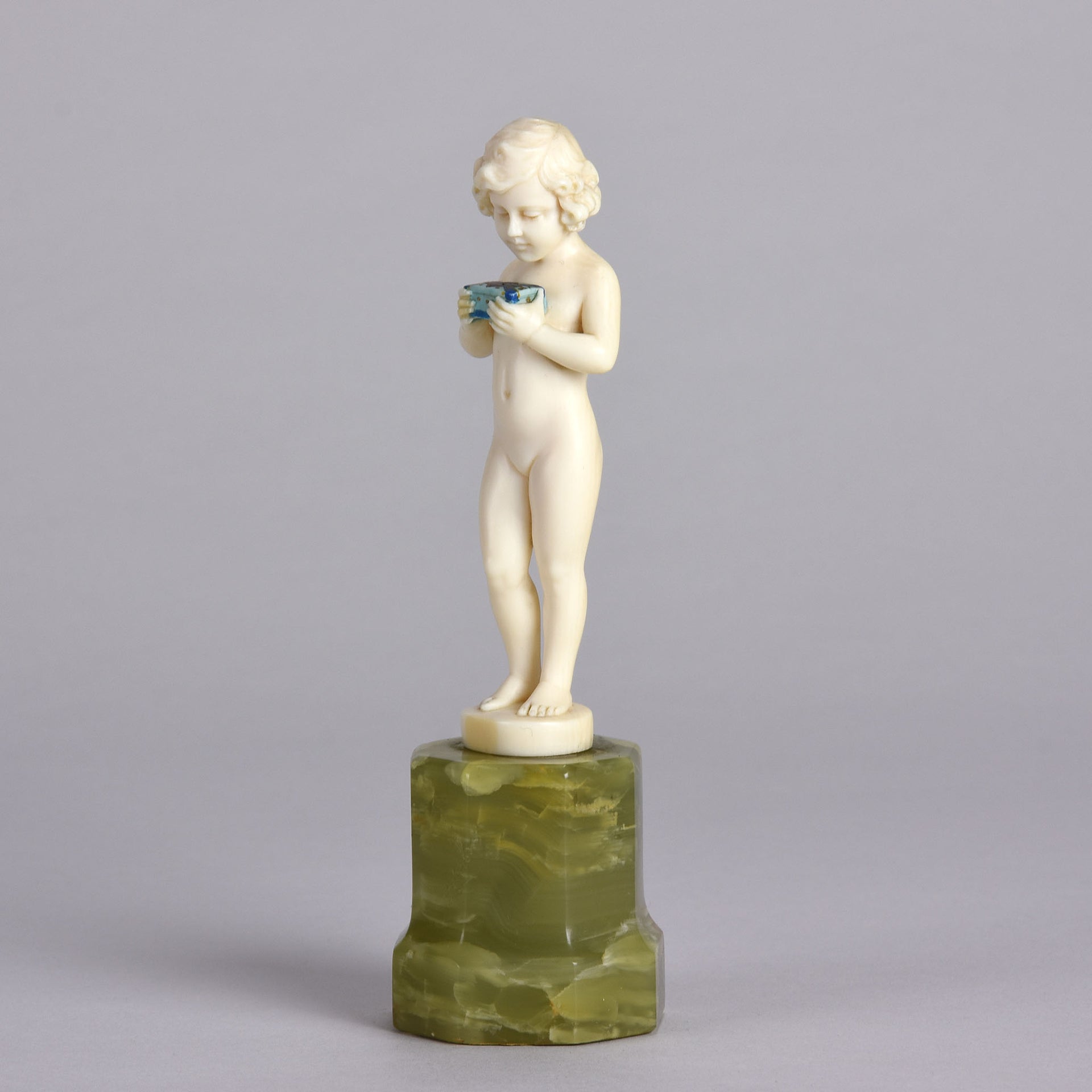 Preiss Girl with Box - Art Deco Sculpture by Ferdinand Preiss - Hickmet Fine Arts