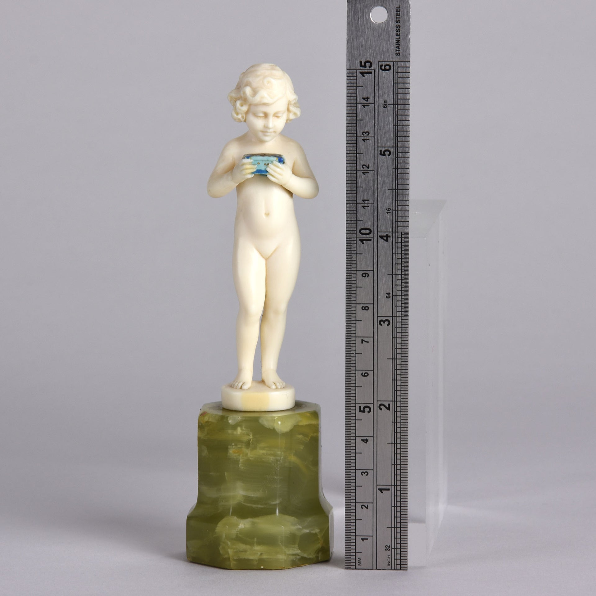 Preiss Girl with Box - Art Deco Sculpture by Ferdinand Preiss - Hickmet Fine Arts