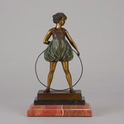 Hoop Girl and Sonny Boy - Ferdinand Preiss - Preiss Powder Puff Art Deco Sculpture Ferdinand Preiss -  Hickmet Fine Arts 