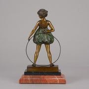 Hoop Girl and Sonny Boy - Ferdinand Preiss - Preiss Powder Puff Art Deco Sculpture Ferdinand Preiss -  Hickmet Fine Arts 