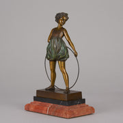 Hoop Girl and Sonny Boy - Ferdinand Preiss - Preiss Powder Puff Art Deco Sculpture Ferdinand Preiss -  Hickmet Fine Arts 