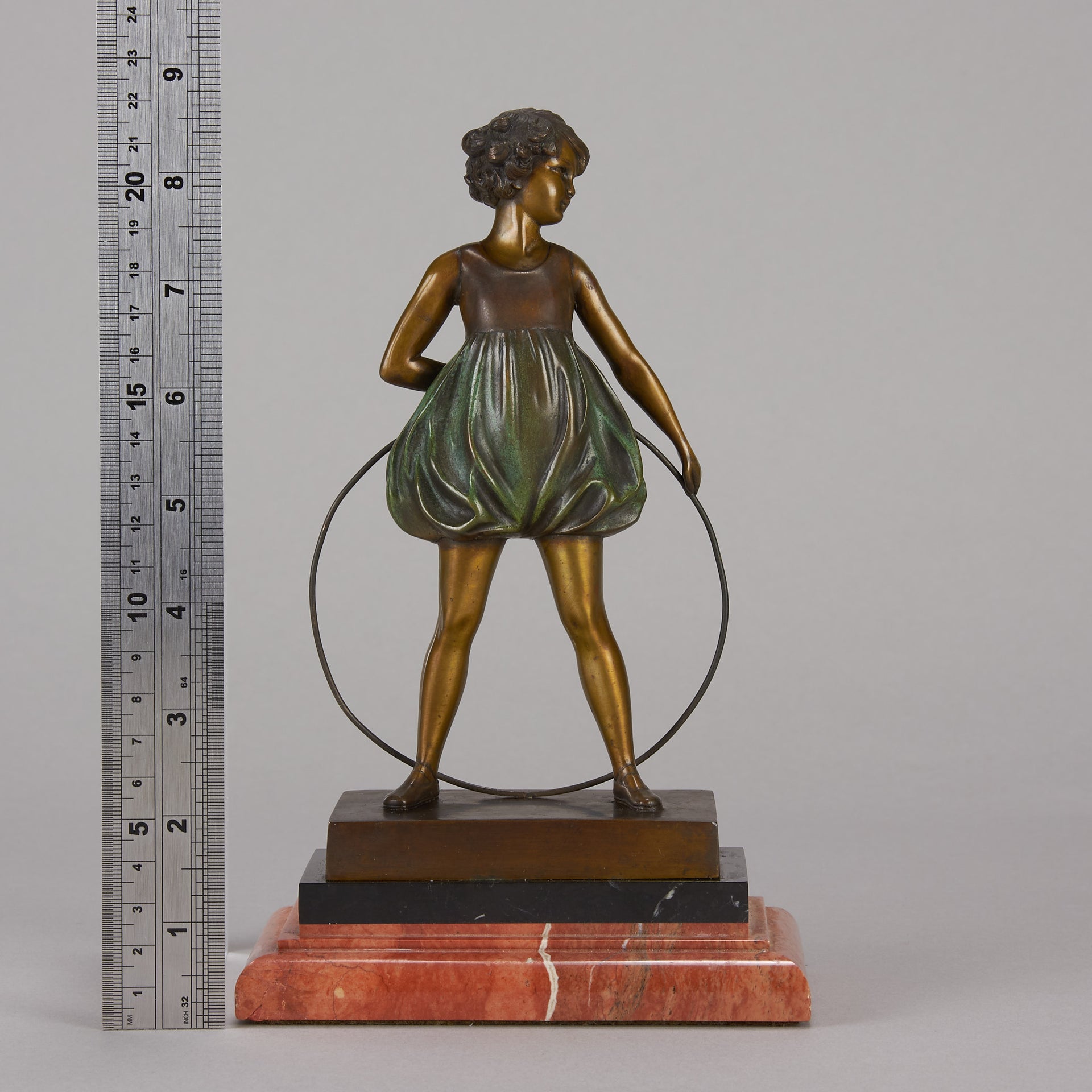 Hoop Girl and Sonny Boy - Ferdinand Preiss - Preiss Powder Puff Art Deco Sculpture Ferdinand Preiss -  Hickmet Fine Arts 