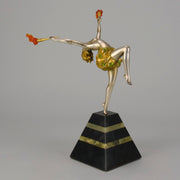 Ferdinand Preiss Torch Dancer - Art Deco Bronze - Antique Bronze -  Hickmet Fine Arts
