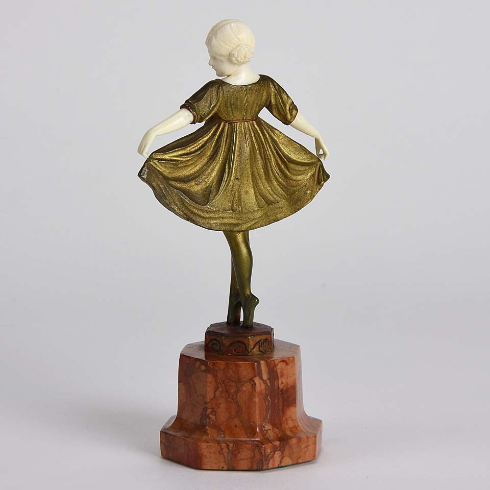 Art Deco Bronze Figure Preiss Ballerina