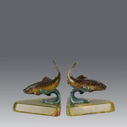 Vienna Bronze Fish Bookends - Antique Bronze - Hickmet Fine Arts