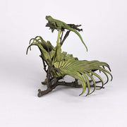 Lizard and Frog on Leaf by Bergman