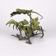 Lizard and Frog on Leaf by Bergman