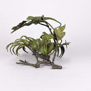 Lizard and Frog on Leaf by Bergman