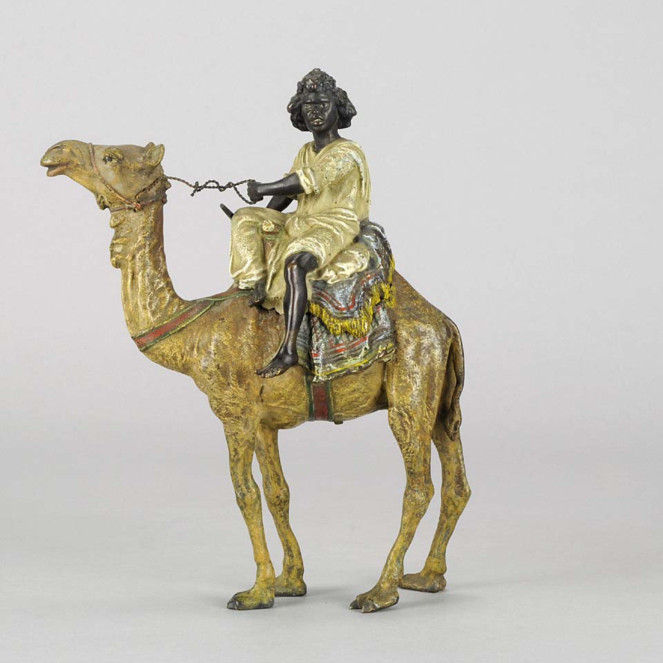 Franz Xavier Bergman Bronze -  Arab on Camel Austrian Bronze - Franz Bergman