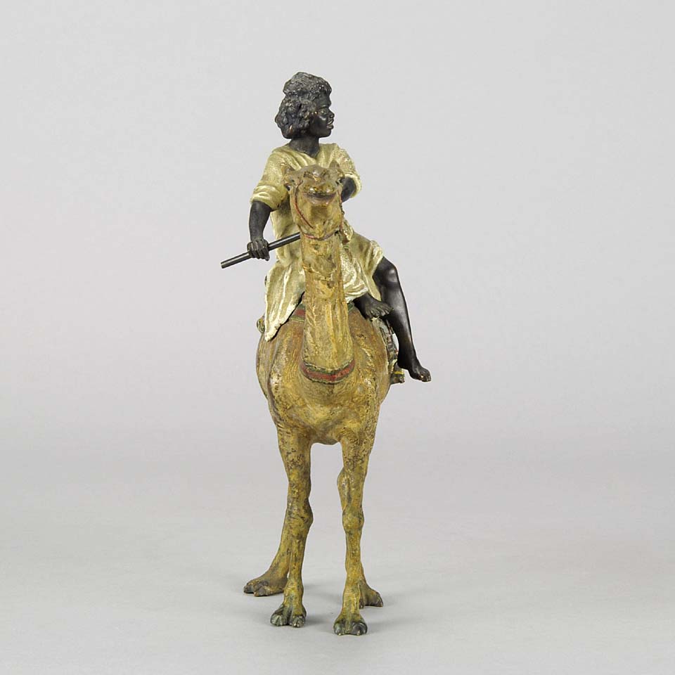 Franz Xavier Bergman Bronze -  Arab on Camel Austrian Bronze - Franz Bergman