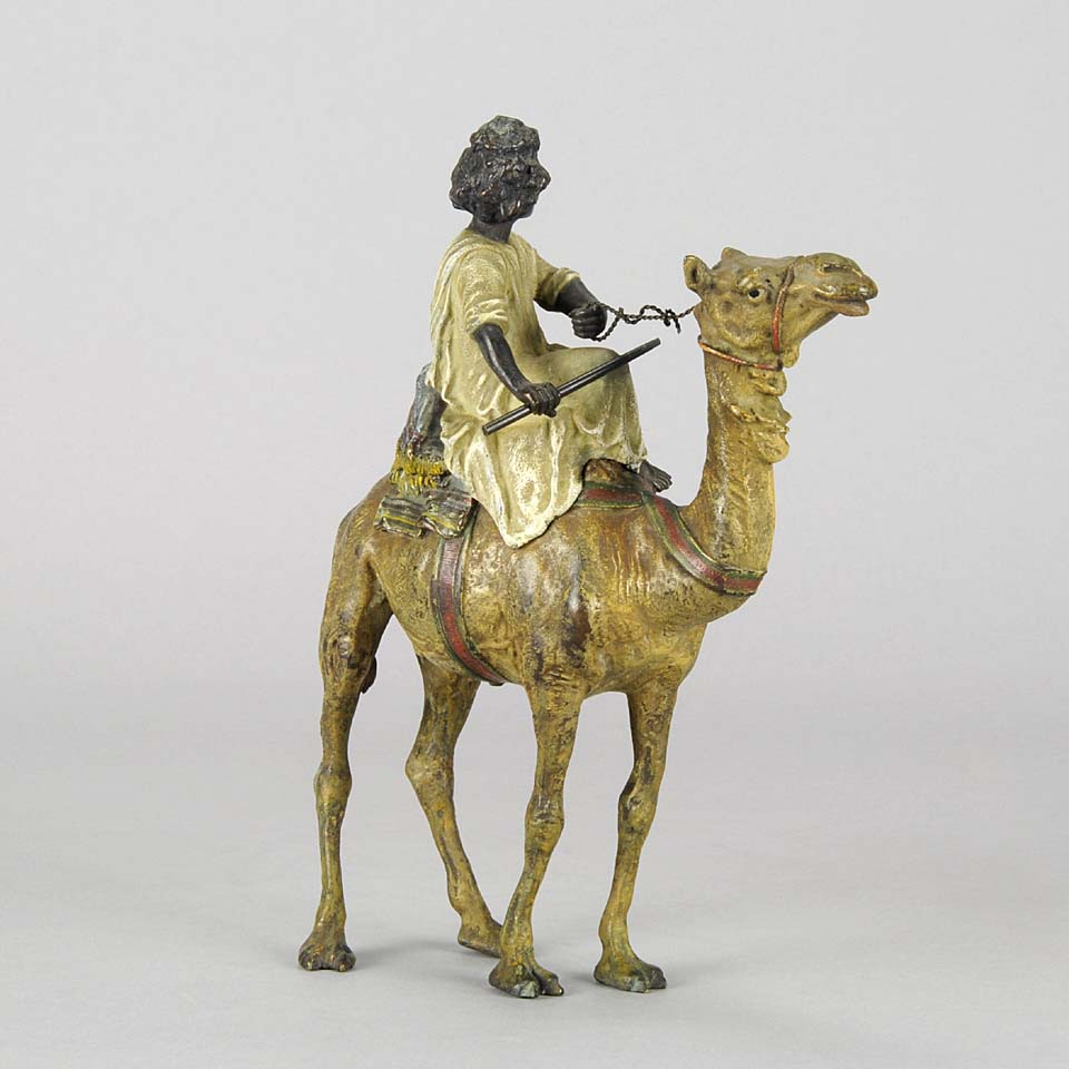Franz Xavier Bergman Bronze -  Arab on Camel Austrian Bronze - Franz Bergman