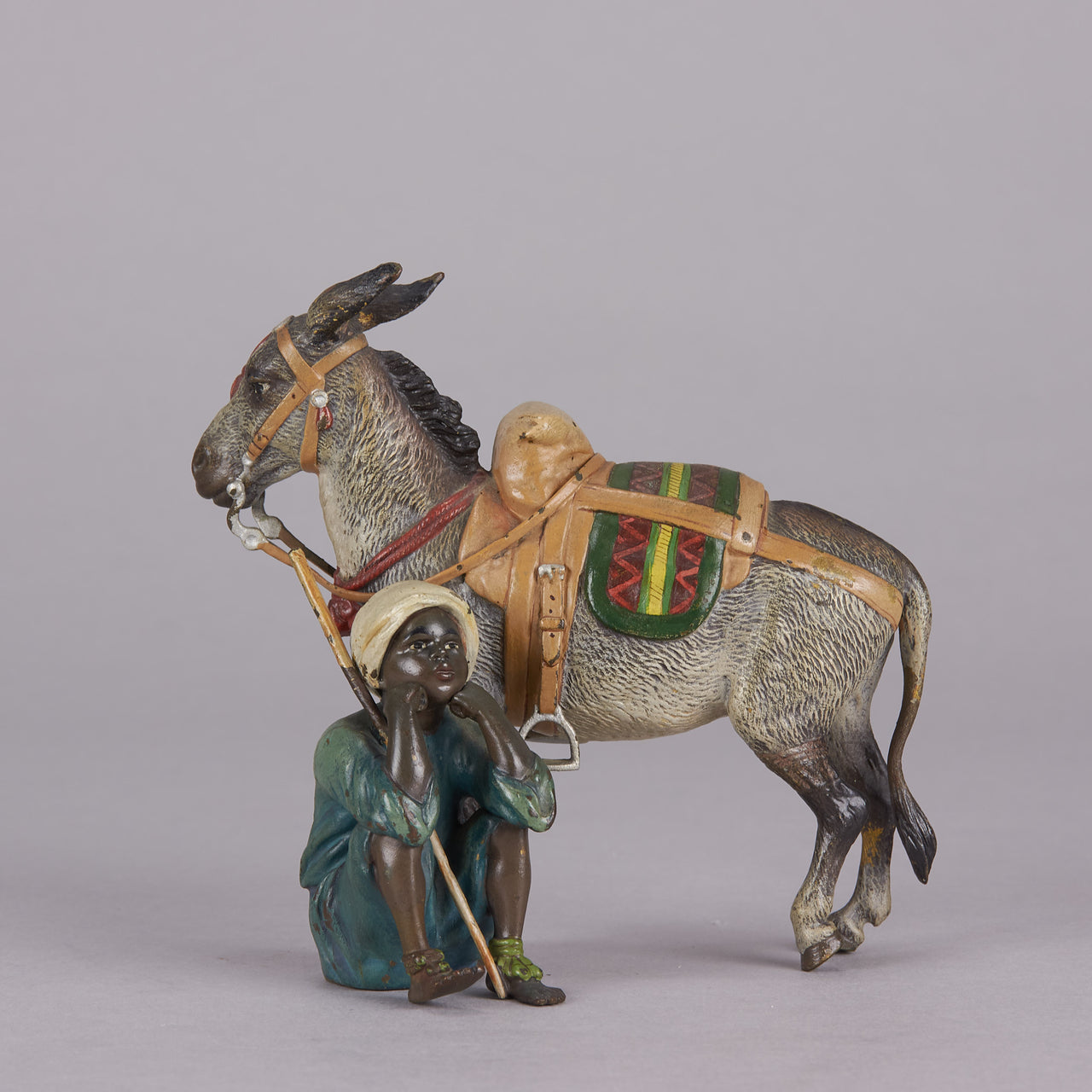 Bergman bronze boy and donkey