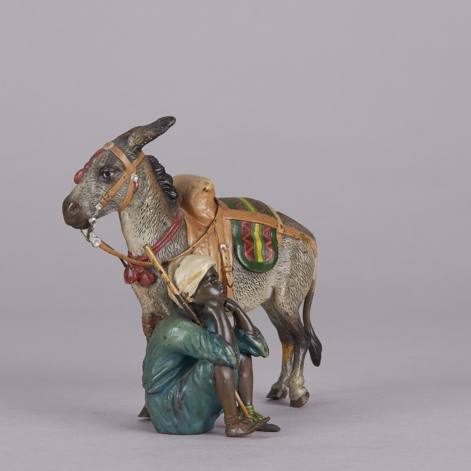 Bergman bronze boy and donkey