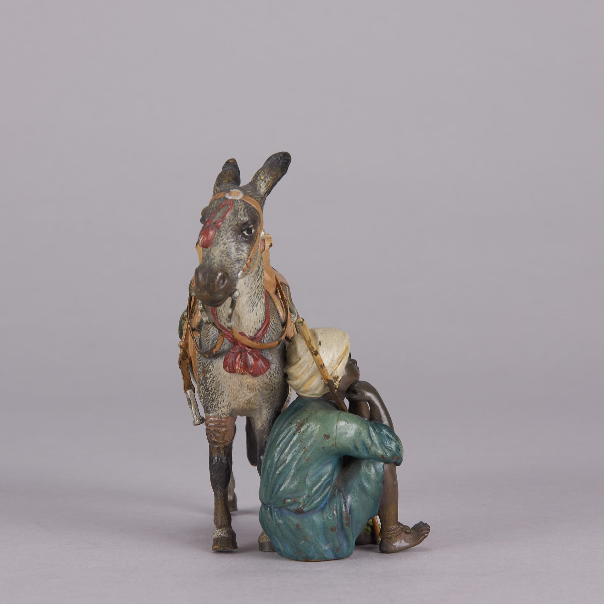 Bergman bronze boy and donkey