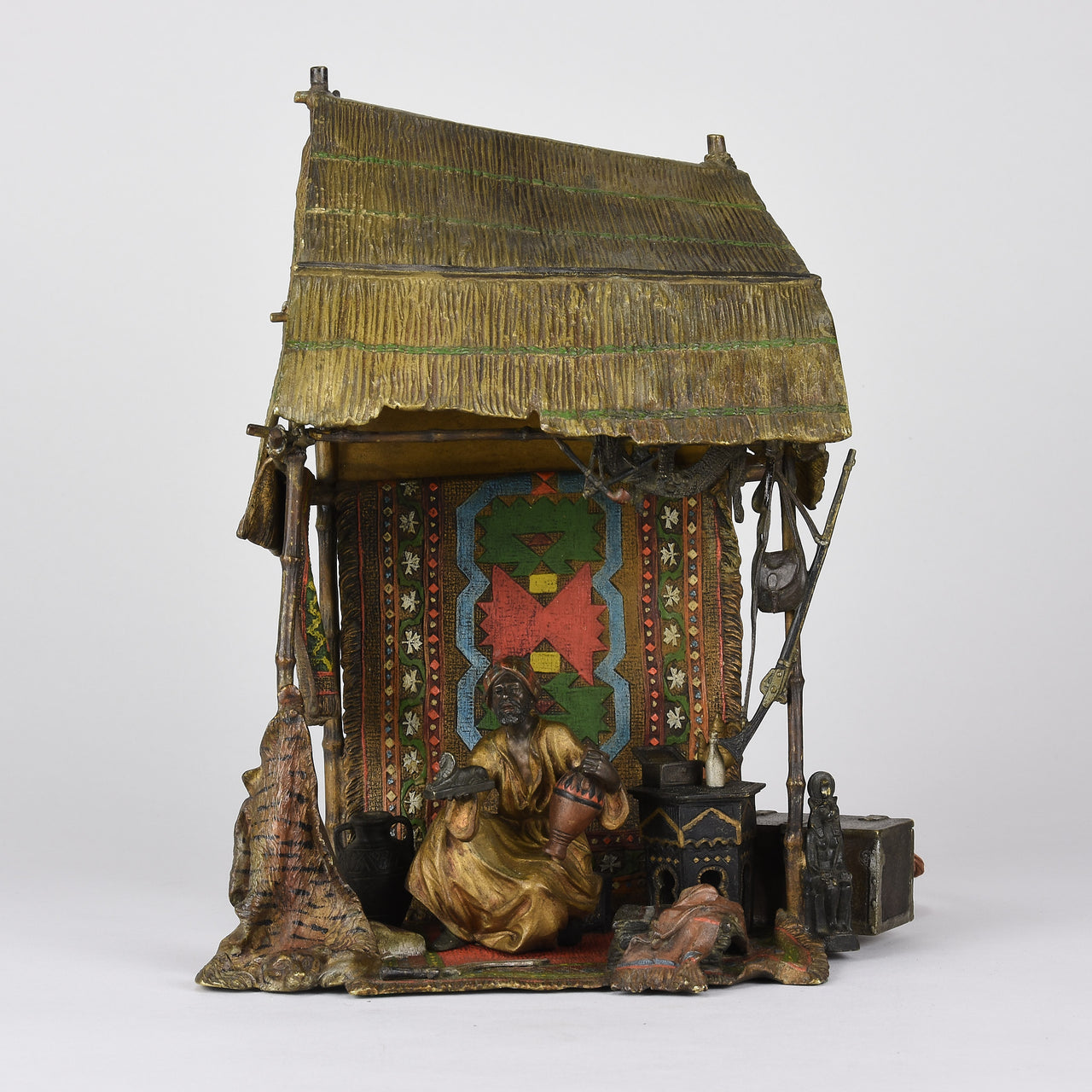 Bergman Bronze  - Tradesman Lamp - Antique Bronze - Bergman Bronze Lamp - bergman cold painted bronze - Hickmet Fine Arts