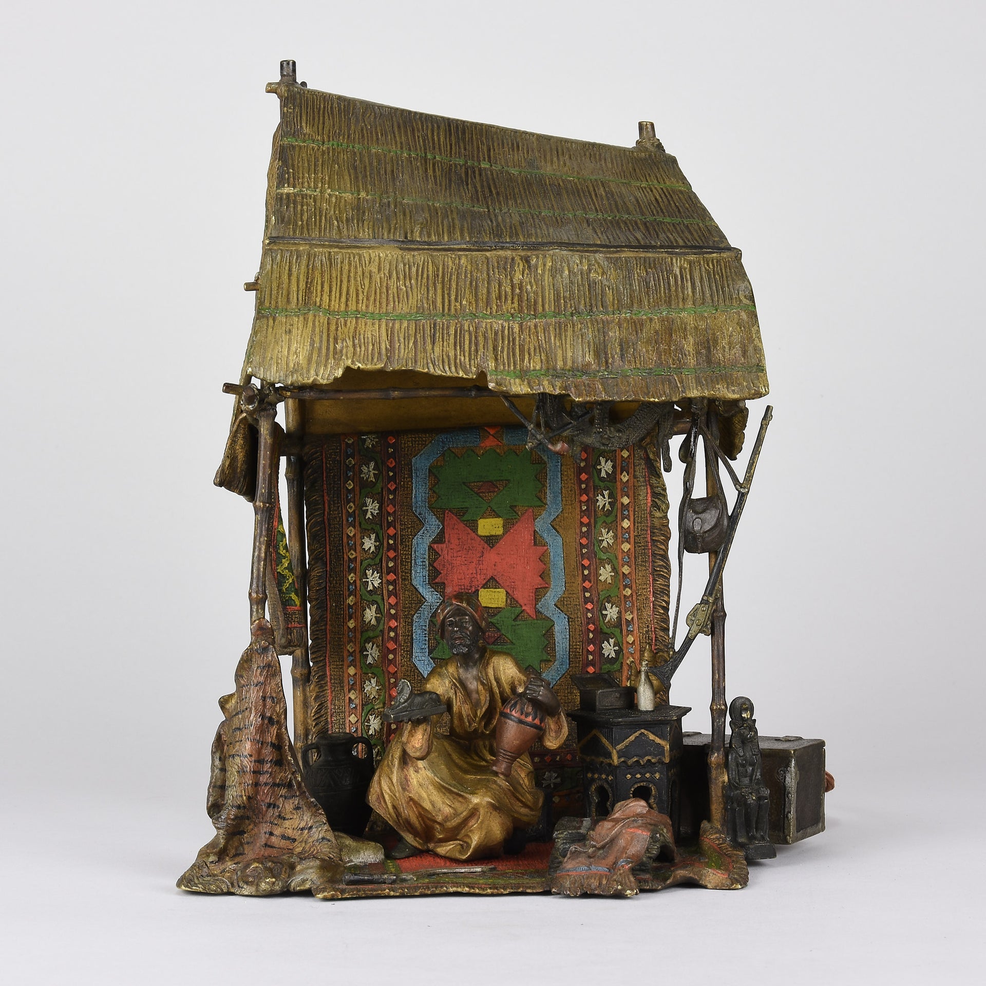 Bergman Bronze  - Tradesman Lamp - Antique Bronze - Bergman Bronze Lamp - bergman cold painted bronze - Hickmet Fine Arts