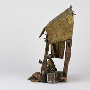 Bergman Bronze  - Tradesman Lamp - Antique Bronze - Bergman Bronze Lamp - bergman cold painted bronze - Hickmet Fine Arts