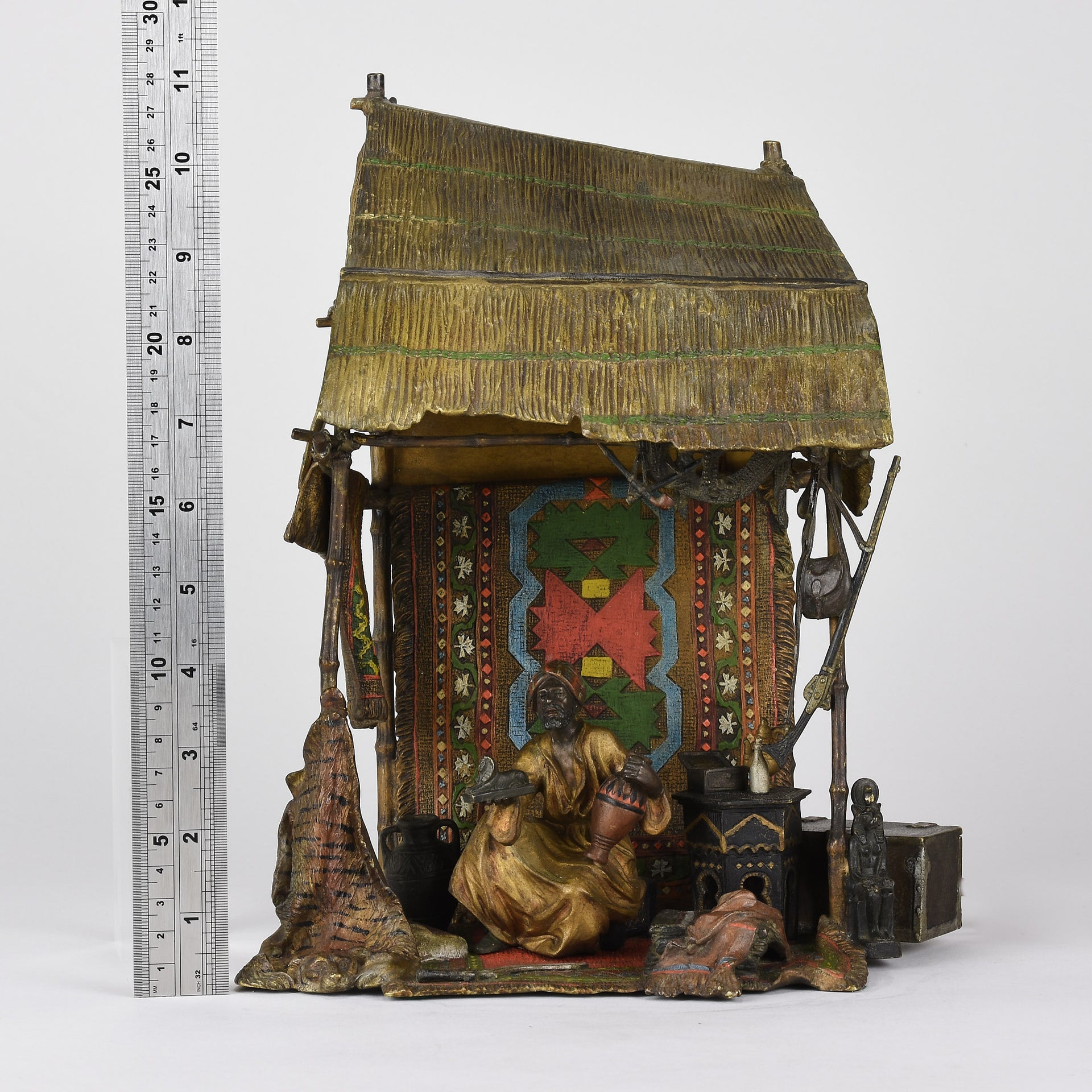 Bergman Bronze  - Tradesman Lamp - Antique Bronze - Bergman Bronze Lamp - bergman cold painted bronze - Hickmet Fine Arts