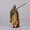 Bergman Bronze - Antique Bronze - bergman cold painted bronze - Arab Warrior with Rifle - Hickmet Fine Arts  
