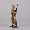 Bergman Bronze - Antique Bronze - bergman cold painted bronze - Arab Warrior with Rifle - Hickmet Fine Arts  