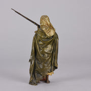Bergman Bronze - Antique Bronze - bergman cold painted bronze - Arab Warrior with Rifle - Hickmet Fine Arts  