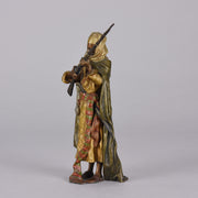 Bergman Bronze - Antique Bronze - bergman cold painted bronze - Arab Warrior with Rifle - Hickmet Fine Arts  
